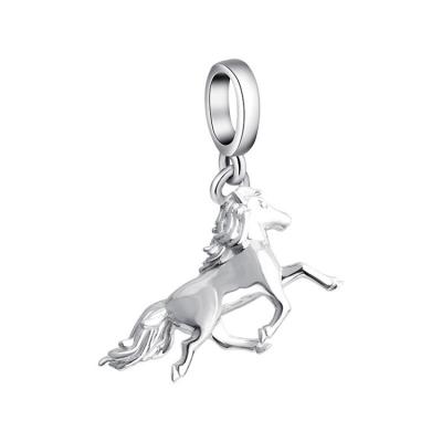 China Nickel Free Original Design Antique Animal Charms 925 Sterling Silver Rocking Flying Horse Dangle Charms for sale