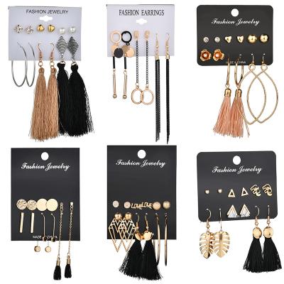 China Eco - Friendly Cheap Wholesale Women Fashion Jewelry Earrings Set With Card Pack for sale