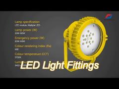 hrj series emergency led light fittings hazardous location rechargeable 30w 60w