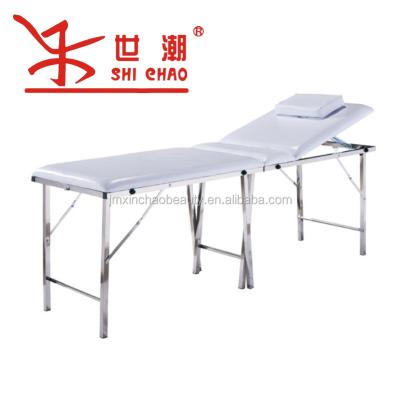 China Stainless Steel Simple Portable Folding Massage Beauty Bed Portable Single Massage Physiotherapy for sale