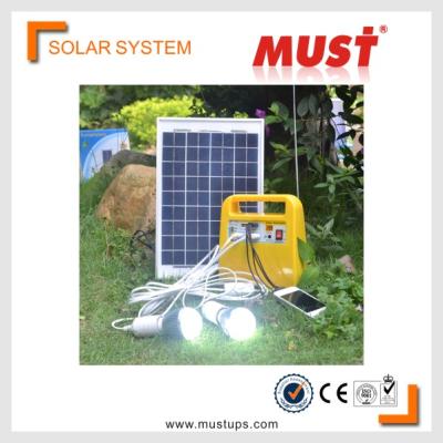 China Mini Home Solar System With Charger 10 Watt Home Mobile Solar Power System for sale