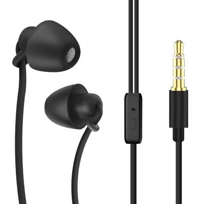 China Factory Made ISO9001 In-ear CE RoHS PSE Light Weight Soft Sleep Earbuds In Ear Headphones 3.5mm Wired Headphones With Microphone for sale