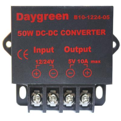 China Shenzhen Automotives TP 12V to 5V LED Power 24V to 5V DC-DC 10A Step Down Converter for sale