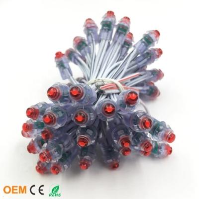 China Outdoor Lighting Single Color Amusement LED Pixel 12V 9MM LED Pixel Red Blue Green White Decorative Light for sale