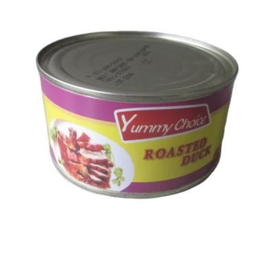 China Boxed Easy Open Cover Paper Mark Good Taste Canned Roasted Duck Meat Canned for sale