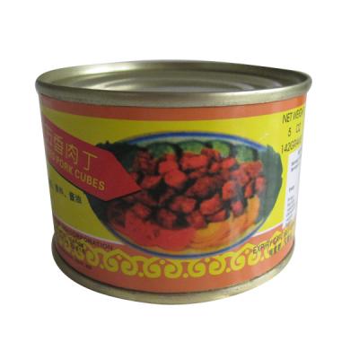 China Factory Canned Wholesale Low Price Canned Spicy Pork Cubes Canned Meat for sale