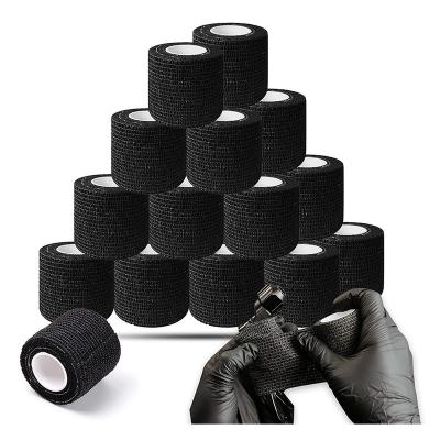 China Breathable Hot Selling Sticky Wrap Elastic Tattoo Grip Bandage Sports Bandage Tattoo Grip Elastic Bandage for sale