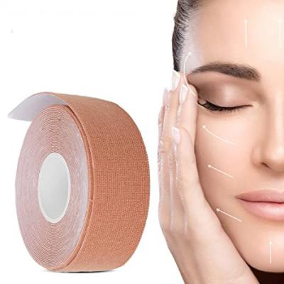 China Breathable Aranea Logo Women Waterproof Cotton Kinesiology Custom Face Tape Wrinkles Lift for sale