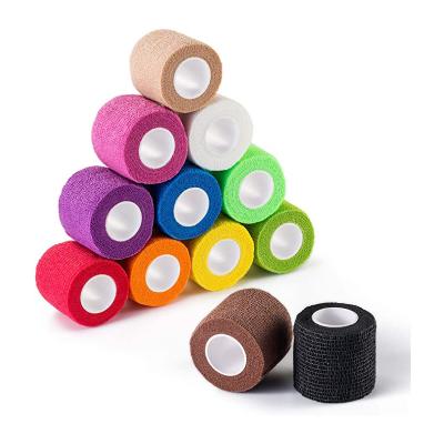 China Aranea Breathable Custom Printed Colorful Waterproof Nonwoven Cohesive Elastic Sports Bandage Wraps 5cm*4.5m for sale