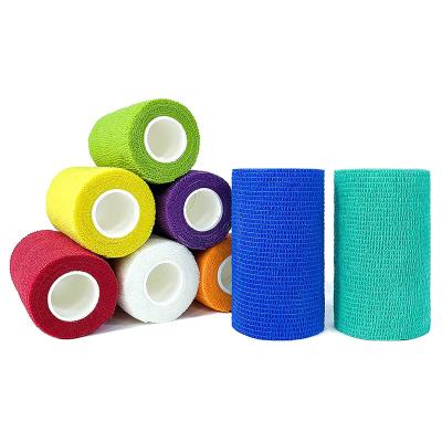 China Wholesale Breathable Medical Care Horse Racing Sports Bandages Self-adhesive Wrist Sticky Elastic Knee Bandages 10cm for sale