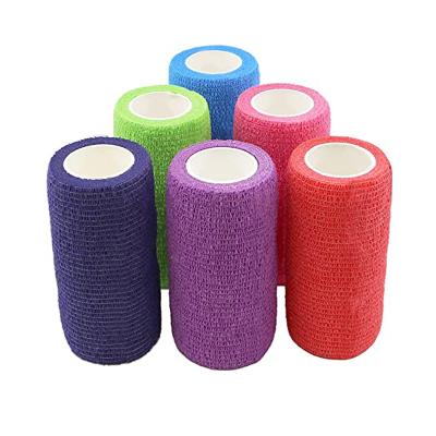 China Breathable Aranea Custom 10Cm Colored Nonwoven Self Adhesive Veterinary Cohesive Elastic Bandage Vet Wrap for sale