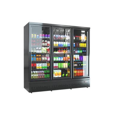 China Commercial Fridge Refrigerator Single-temperature Display Upright Refrigerator For Milk / Beae / Beverage for sale