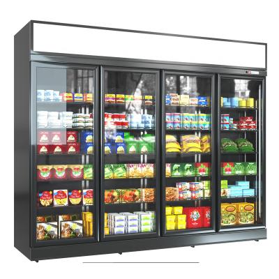 China Single-temperature Supermarket Glass Door Display Freezer for sale