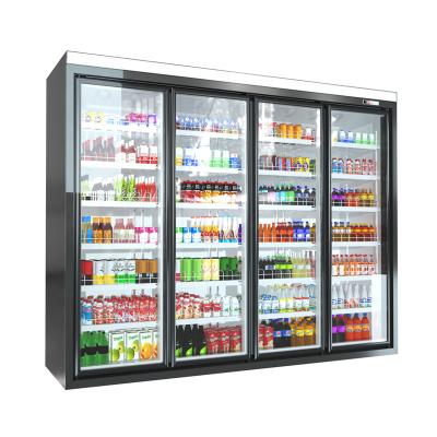 China Single-Temperature Glass Door Refrigerator Chiller Display Showcase for sale