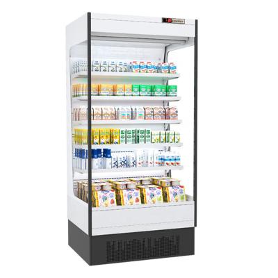 China Single-temperature Upright Wind Dual Groove Chiller Display Refrigerator With EBM Fan For Convenience Store for sale