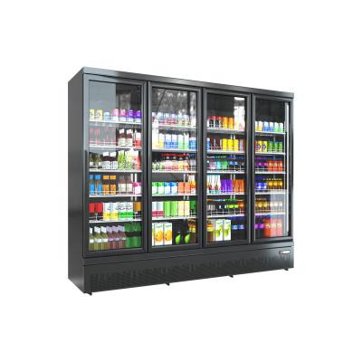 China Single-temperature Glass Door Chiller Refrigerator Chiller Display For Supermarket for sale