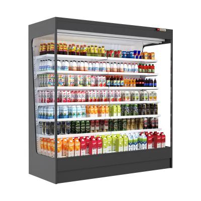 China Single-temperature automatic defrost and double wind flute multideck showcase refrigerator display fridge for sale