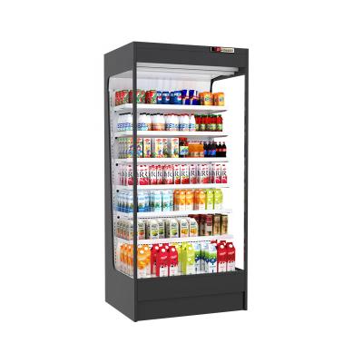 China Single-temperature deli upright multideck open cooler refrigerator with EBM fan for sale