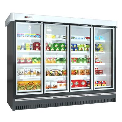 China Single-temperature Upright Display Chillers And Freezer For Supermarket for sale