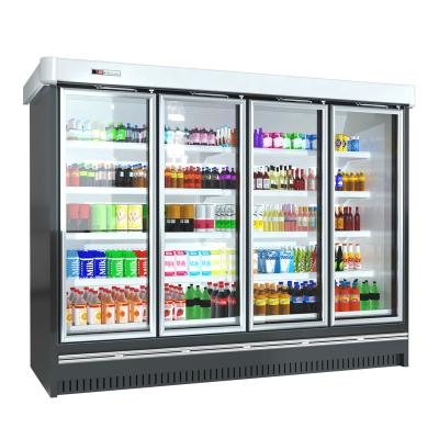 China Single-temperature Upright Beverage / Milk Refrigerator forconvenience colder store for sale