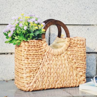 China Rattan Straw Handbags Woman Bohemian Weave Tote Summer Casual Large Bags Vintage High Quality for sale