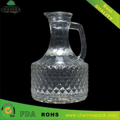 China 350ml Embossing Glass bottle for Olive Oil for sale