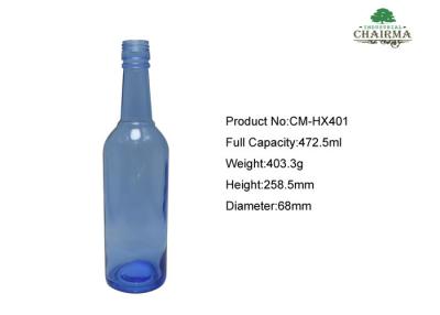 China 450ML blue round bottle for Gin for sale