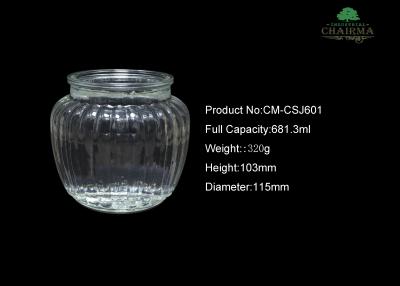 China 660ml  glass storage jar for sale