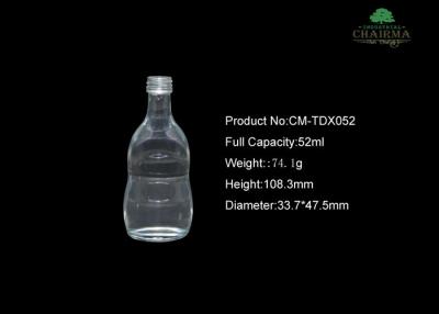 China 50ml  Glass bottle for whisky vodka for sale