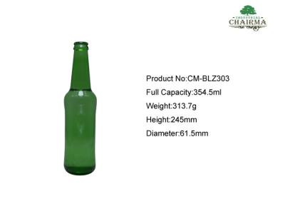 China 330ml Emerald green Glass beer bottle for sale