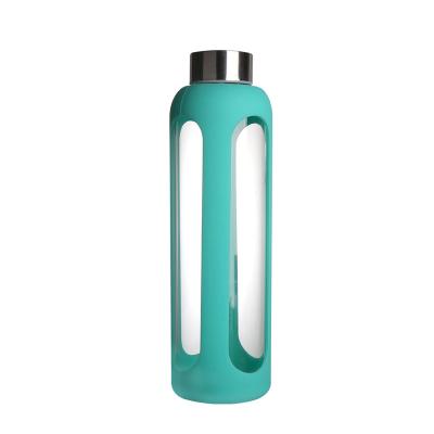 China 32OZ viable 1000ml customized food grade prexy lid glass bottles glass water bottle drinking bottles glass for sale