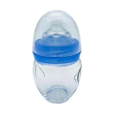 China OEM Baby Bottle Neck BPA Free Wide Glass Newborn Baby Juice Bottle Eco-Friendly for sale