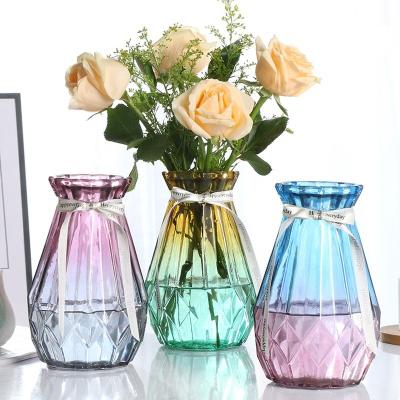 China Home Decoration Eco - Friendly Flower Glass Vase for sale