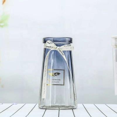 China Home Decoration Hotel Morden Style Colorful Creative Vase Glass Bottles For Wedding for sale