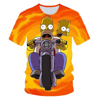 China New Anime 3D Anti-wrinkle T-shirts Cartoon Harajuku T-shirts Men's Breathable T-shirt Streetwear Streetwear Costume T-shirts Summer for sale