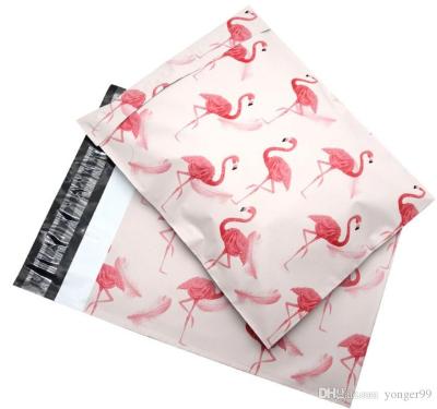 China Gift & New 100Pcs 255*33Cm Inch 10*13 Fashion Craft Flamingo Poly Mailers Self Seal Plastic Envelope Mailing Bags for sale