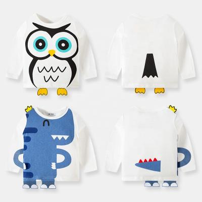 China 2020 New Arrival Wholesale Kids Anti-Shrink Long Sleeve Kids Knitted Casual Cotton Tee Little Boy T-Shirt for sale