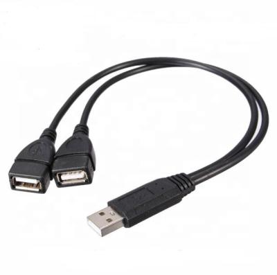 China MP3/MP4 Player USB 2.0 A Male To Dual USB Jack Y Female 2 Splitter Hub Power Cord Adapter Cable for sale