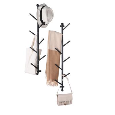 China Amazon Wholesale Convertible Wall Mounted Iron Hat Rack Household Hat Rack For Indoor Modern Tree Shaped Coat Rack Iron Coat Rack for sale