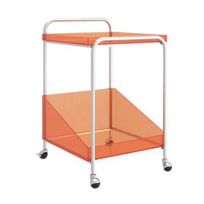 China Sturdy Utility Serving Trolley Storage Trolley Living Room Bedroom Dining Furniture Square Storage Trolley Acrylic Storage Trolley Ta21120201 for sale