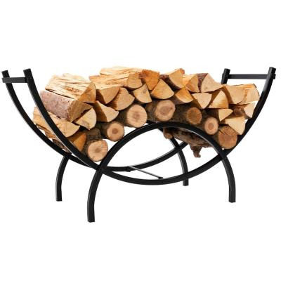 China Heavy Duty Indoor/Outdoor Firewood Racks Log Rack Half Round For Storage Firewood Wooden Rack Fi21080502 for sale