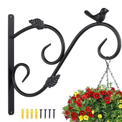 China Minimalist Indoor Outdoor Durable Plant Hanger Bracket Wall Hanging Hooks, for Bird Feeders, Planters, Lanterns, Wind Chimes for sale