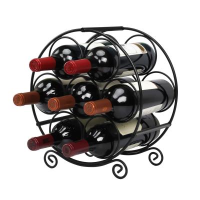 China Multifunctional Wholesale Organizer Stand Kitchen Wine Racks Countertop 7 Bottles Wine Racks and Racks Wine Stake Rack for sale