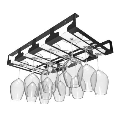 China Other Wholesale Mini Decorative Display Iron Wire Modern Metal Wine Glass Hanging Rack For Bar Buffet (4 Tiers) for sale