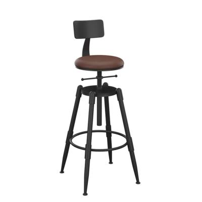 China Contemporary Bar Chairs, Adjustable Swivel Barstool with Chrome Base, Modern Luxury Kitchen Stool High Bar Chairs for Bar Table for sale