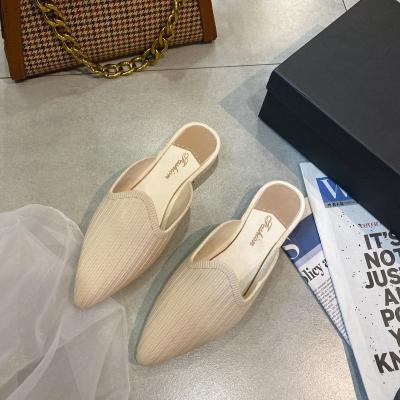 China Deodorization Summer Fashion Style Casual Ladies Flat Half Slips Out Girls Sandal Shoes For Women for sale