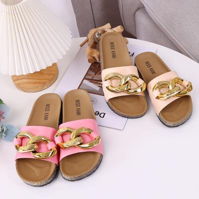 China 2022 Summer Fashion Cork Sandals Beach Deodorization Flat Shoes Men's Cork Slides Slippers Shoes Cork Slippers For Women for sale