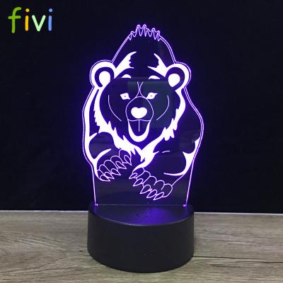 China Superb 3D Decoration Night Light Man Logo USB 3D Led Night Light Cartoon Boys Kids Birthday Gifts Table Lamp for sale