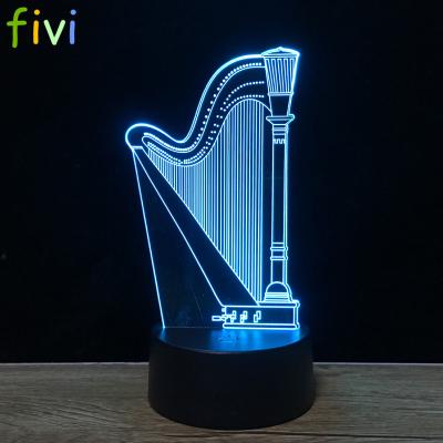 China Decoration Basketball Team Logo 3D Led Night Light 7 Colors Changing Table Desk Lamp 3D Illusion Night Light for sale