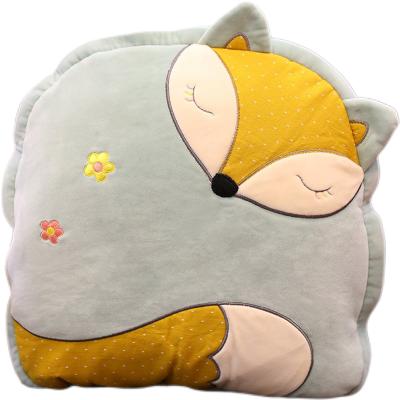 China Simple Cute Cartoon FOX Summer Comforter Cool Sleep Coral Velvet Baby Blanket Easy Cleaning Air Conditioning Soft Comforter for sale